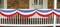 The Costume Center 5.8' Blue and Red Stars Stripes Bunting St. Patrick Decor